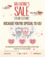 Valentine Day Special sale at San Clemente salon boutique. 20% off clothing